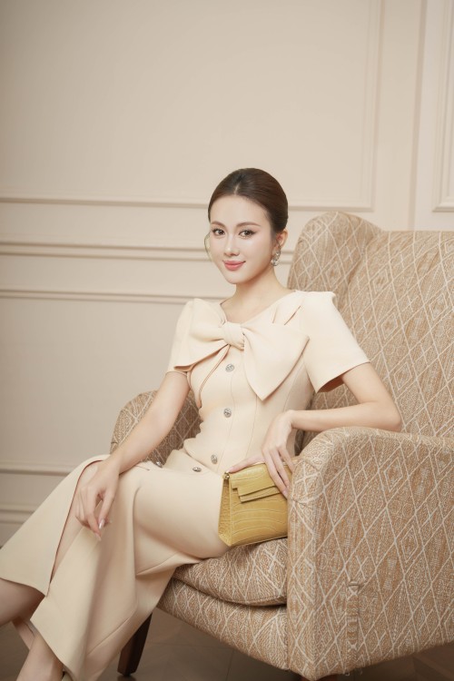 Sixdo Bowtie Woven Pencil Dress